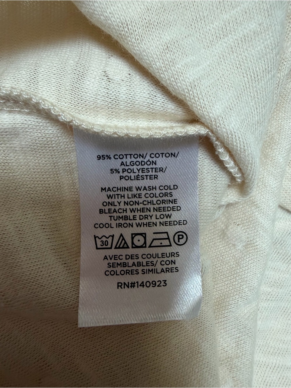 LOFT Cream Peasant Top with Scoop Neck NWT - Picture 7 of 7